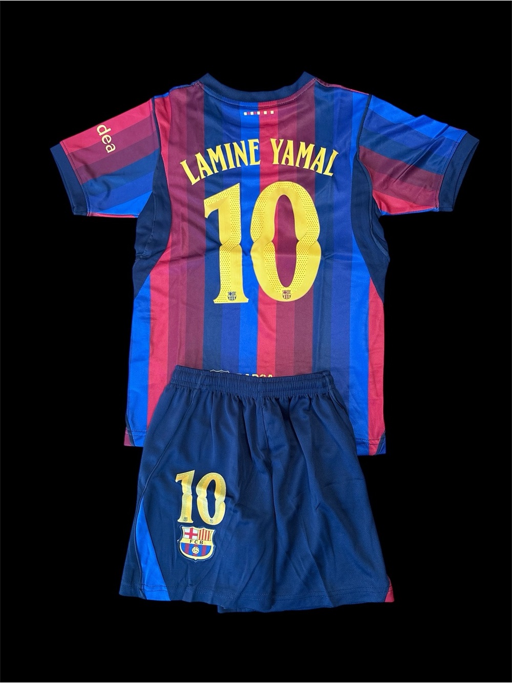 Lamine Yamal 2026 Barcelona Youth Soccer Jersey & Shorts Set - Blue/Red